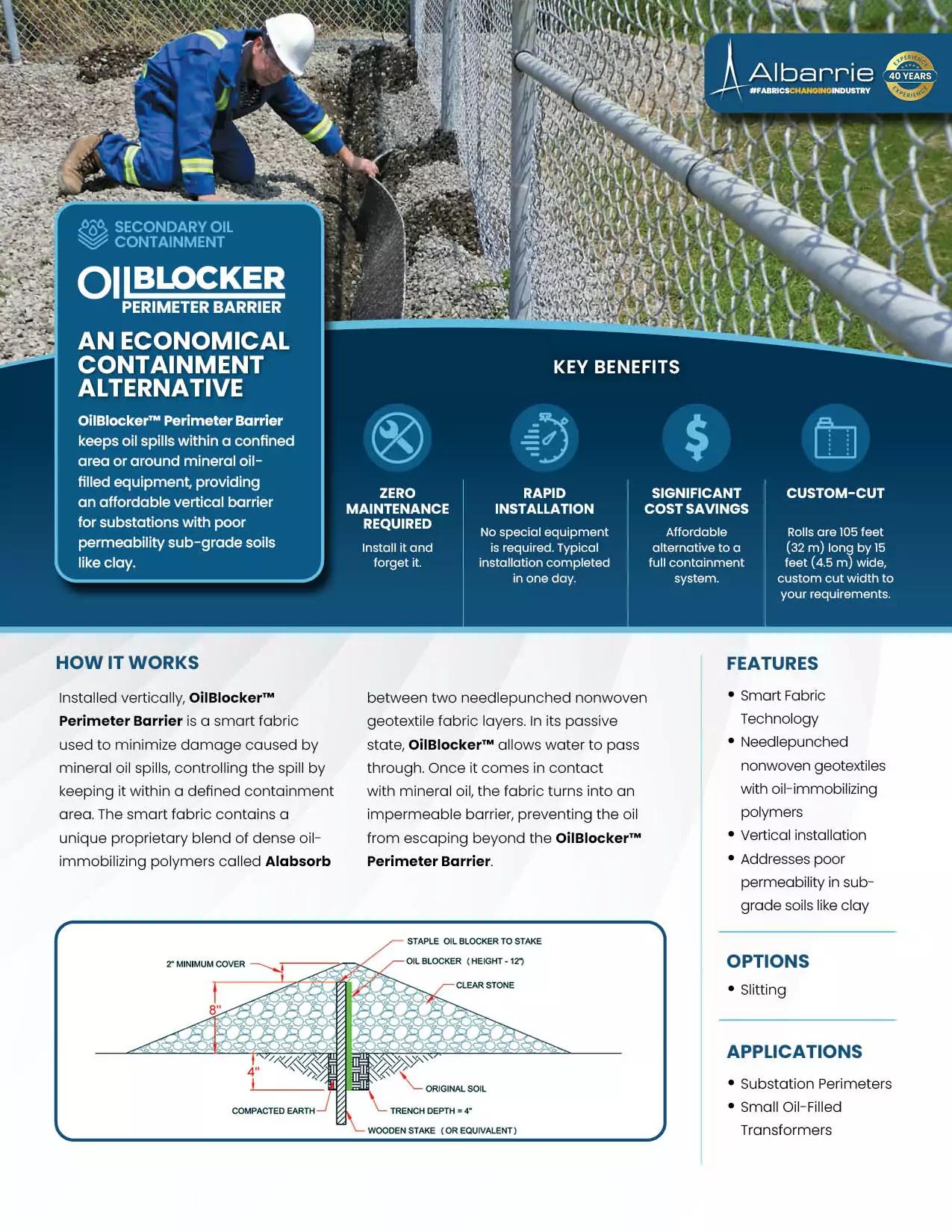 Oil Blocker Sales Sheet | Albarrie