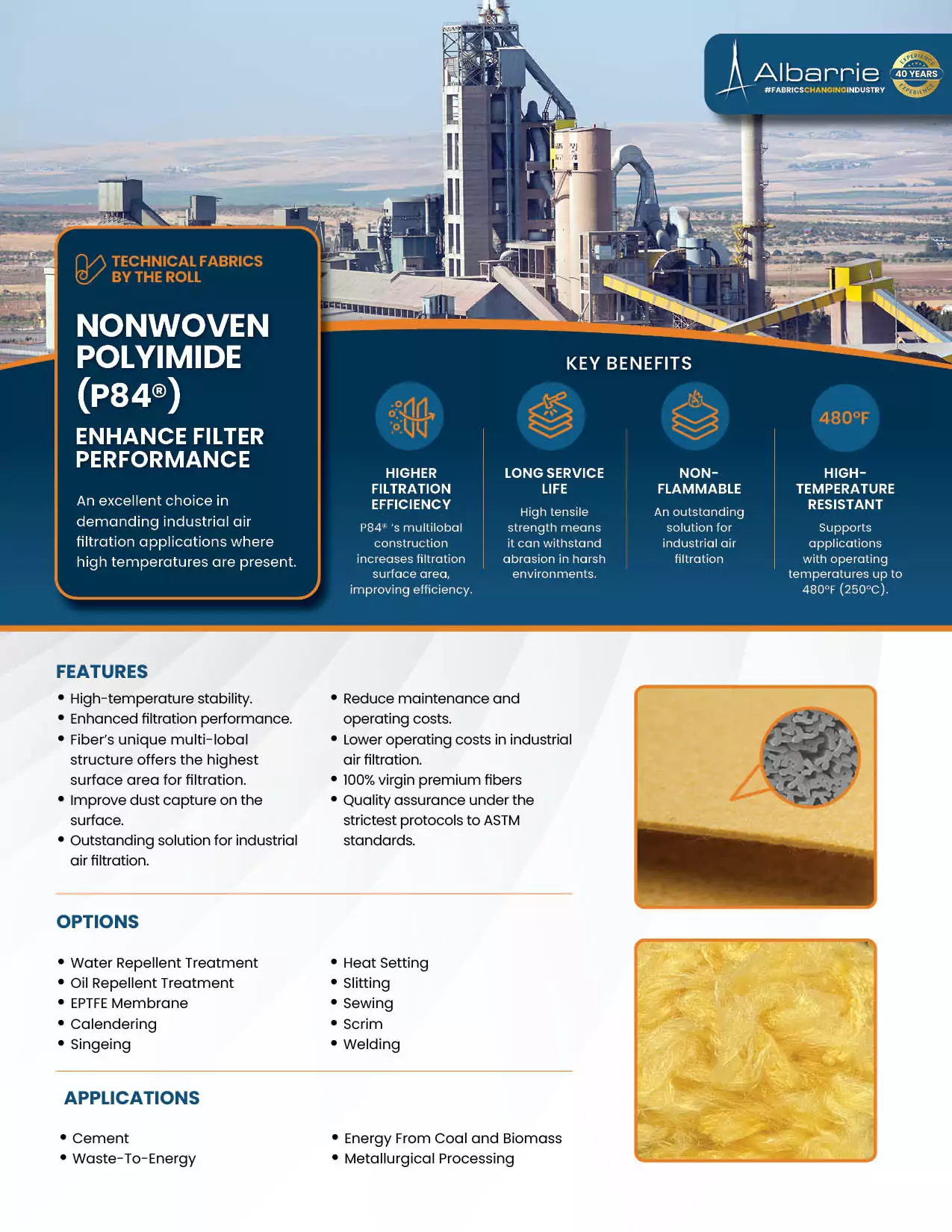 Polyimide (P84®) Brochuhre