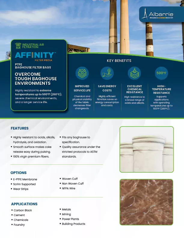 PTFE Filter Bag | Albarrie