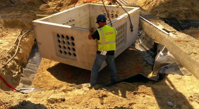 Transformer vault installation with Albarrie's secondary containment transformer vault kit