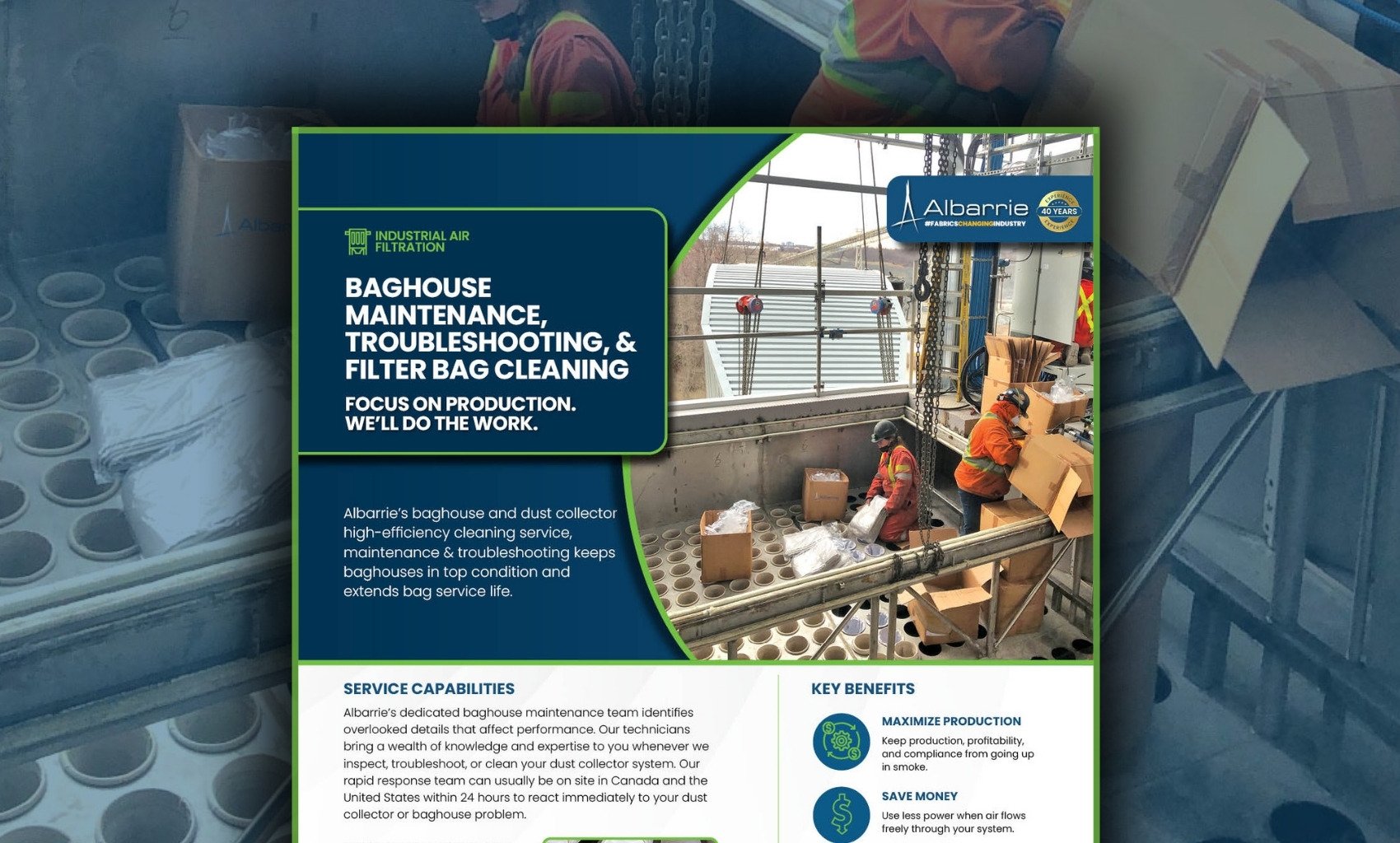 Baghouse Maintenance and Cleaning Brochure | Resources | Albarrie