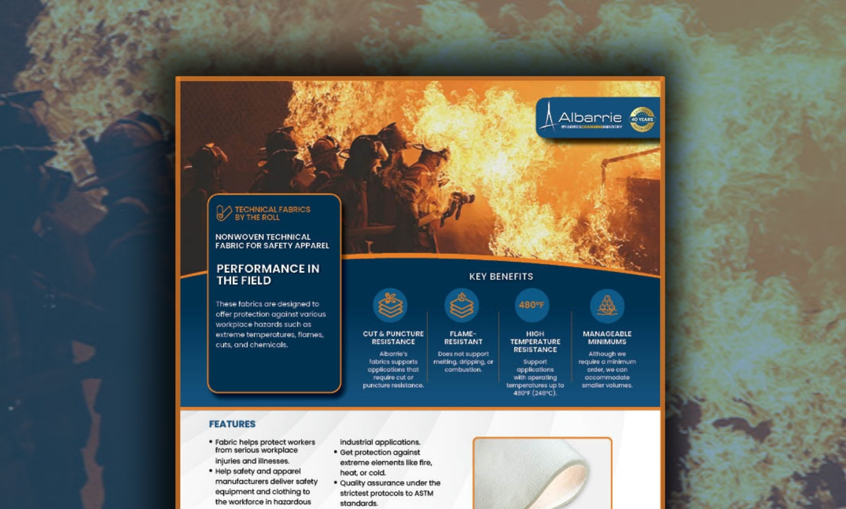 Technical Fabrics For Safety Apparel Sales Sheet Albarrie Albarrie